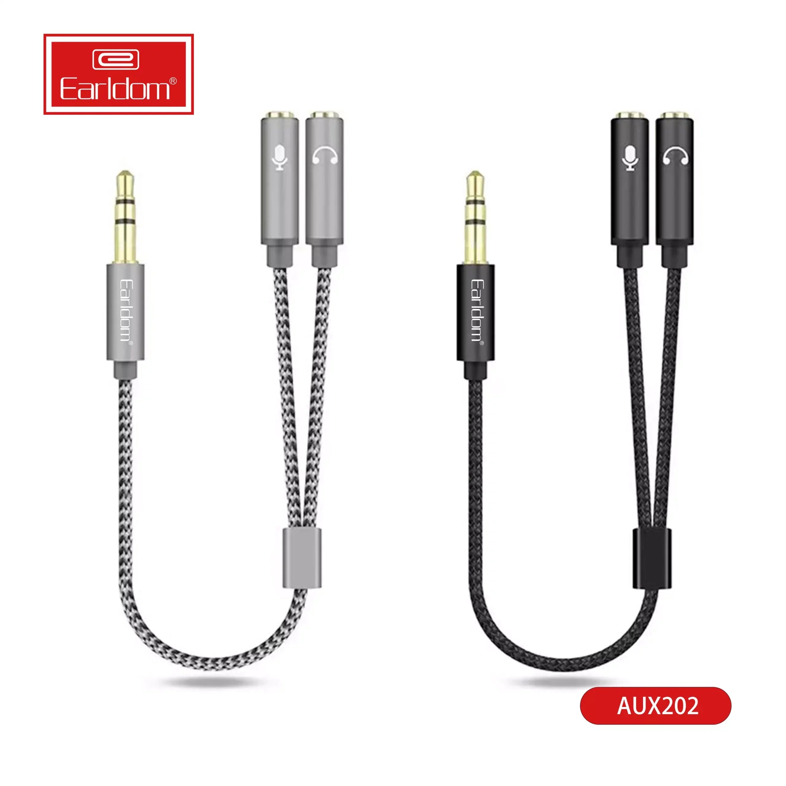 Enhance Audio Sharing with Earldom 3.5mm Mic Earphone Splitter Cable ET-AUX202 Enhance Audio Sharing with Earldom 3.5mm Mic Earphone Splitter Cable ET-AUX202